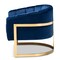 Baxton Studio Tomasso Blue Velvet Upholstered Gold-Finished Lounge Chair 152-9264 - alternate 7
